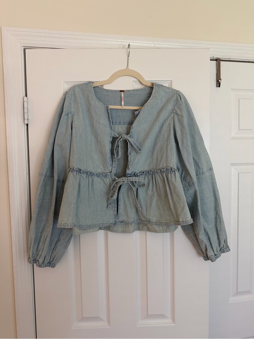 Free People Tie Front Top